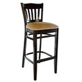 Hybrid Walnut Upholstered Barstools (Set of 8)