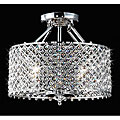Chrome/ Crystal 4-light Round Ceiling Chandelier