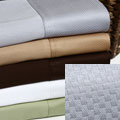 Cotton 300 Thread Count Micro Check Trimmed Sheet Set