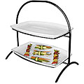 Prestige Porcelain 'Classic Rectangle' Platinum Platter Tier