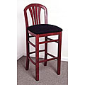 Fanback Mahogany Beechwood Bar Stools (Pack of 8)
