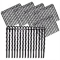 Shiny Grey/ Black Gunmetal 1.75-inch Beading Project Hair Combs (Pack of 12)