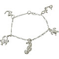 Sterling Silver Sea Life Charm Bracelet