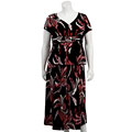 Perceptions Women's Plus Size Belted ITY Skirt Set