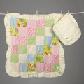 Mia Belle Baby Pink Dreams Patchwork Blanket and Pillow