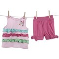 Absorba Infant Girl's 2-piece Ruffle Tank and Shorts Set