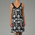 Tiana B. Printed Women's Jersey With Nailhead Trim Dress
