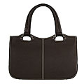 Made in Italy Leather Satchel with Silvertone Hardware