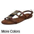 Groove Women's 'Kush' T-strap Beaded Sandals