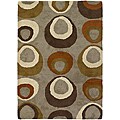 Hand-woven Tan New Zealand Wool Rug (4'6 x 6'6)
