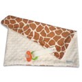 Sweet Ruby's Giraffe Cream Binky Baby Blanket 14 in x 14 in