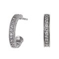 Tacori IV Sterling Silver Cubic Zirconia Small Hoop Earrings