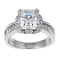 Tacori IV Sterling Silver Asscher-cut Cubic Zirconia Ring