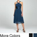 Connected Apparel Women's Sliding Neckline Dress