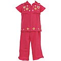 Mon Petit Infant Girl's Pink Embroidered 3-piece Set