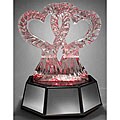 Gourmet Display LED-lit Rotating Mirrored Ice Carving Pedestal