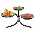 Gourmet Display Tiered Glass Lily Bowls/ Stand