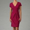 Tiana B. Women's Ottoman Surplice Neckline Cap Sleeve Dress