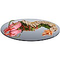 Gourmet Display Oval Acrylic Mirror Tray