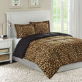 Softspun Cheetah Microfiber Down Alternative Mini Comforter Set