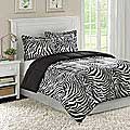 Softspun Zebra Microfiber Down Alternative Mini Comforter Set