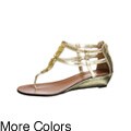 Groove Women's 'Precious' Gladiator Thong Sandals