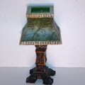 Indoor Green/ Gold Lace Candle Table Lamps (Set of 6)
