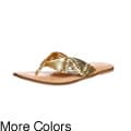 Coconuts Women's 'Port' Metallic Leather Sandals