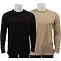 Men's Polyester Midweight Thermal Underwear Crew Tops (Pack of 12)