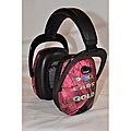 Pro Slim Gold NRR 28 Pink RealTree Camo Earmuffs (WWP)