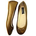 Women's Bronze Ballerina Shoes (Case of 18 Pairs)