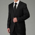Joseph Abboud Men's Charcoal Wool Suit