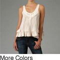 Moon Collection Women's Beaded Ruffle Hem Top