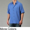 Toscano Men's Short-sleeve Silk Waffle Shirt