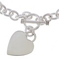 Sterling Silver Heart Toggle Bracelet