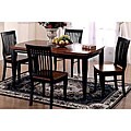 Burwood Black/ Oak 5-piece Dinette Set