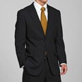 Carlo Lusso Men's Tonal Navy Blue 2-button Suit