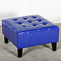 Ethan Children's Blue Patent Leather Ottoman