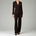 First Lady Women's Brown 2-piece Pant Suit