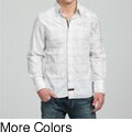 English Laundry Men's Embroidered Woven Shirt