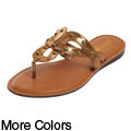 Sunny Feet by Journee Women's Studded Detail Sandals