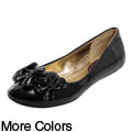 Bamboo by Journee Brand Floral Accent Patent Ballet Flats