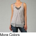 Daniel Rainn Women's 'Georgette' Silk Rhinestone Tank