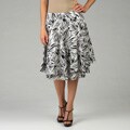 Claudia Richard Women's 2-tiered Zebra Print Skirt
