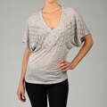 Aryn K Women's Hardware V-neck Wide T-shirt