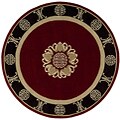 Hand-tufted Dynasty Red Wool Rug (8' Round)