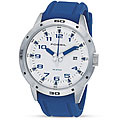 Fossil Men's Stainless Steel Case Blue Silicone Strap Sport Watch