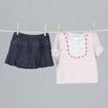 Mini Muffin Infant Girl's Polka Dot Denim Scooter Set