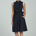 Eliza J Women's Tie-front Sleeveless Tuxedo Dress