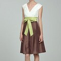 Eliza J Shantung Tri-Tone Dress